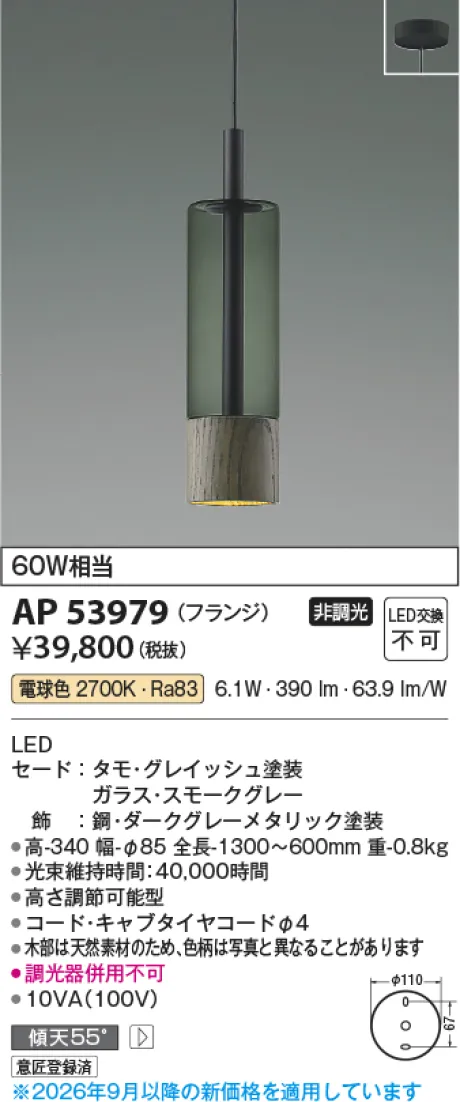 コイズミ照明 LEDペンダント AP53979