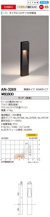 山田照明(YAMADA)　AD-3237-L　エクステリア スポットライト 位相調光 LED一体型 電球色 シングルレンズ ワイド46° 防雨型 ブラック [♪]